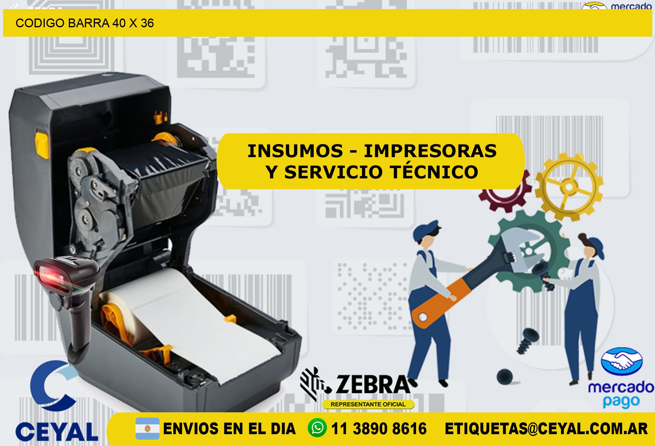 CODIGO BARRA 40 x 36