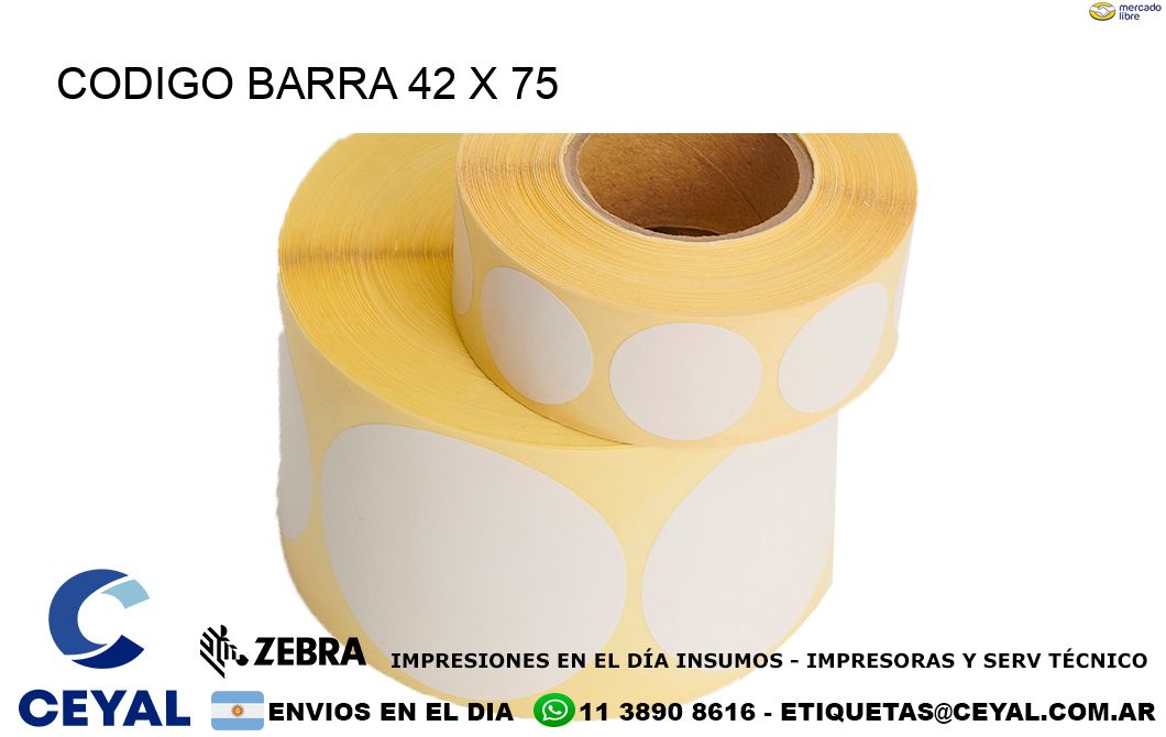 CODIGO BARRA 42 x 75