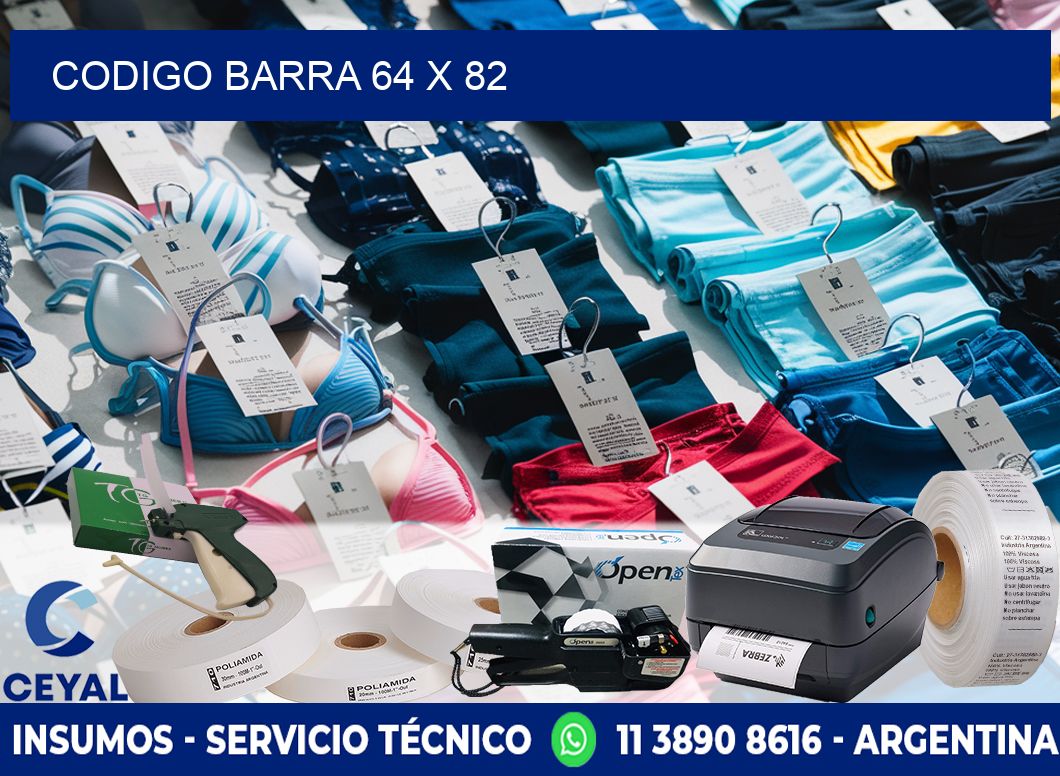 CODIGO BARRA 64 x 82