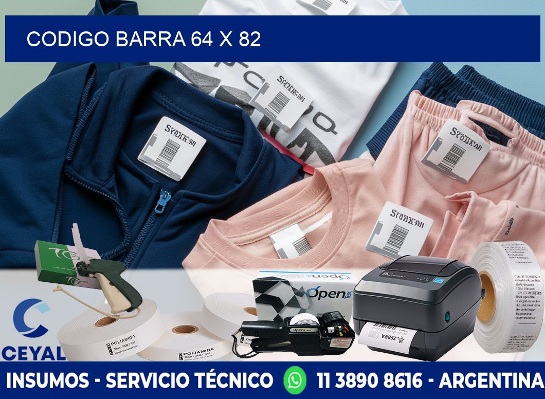 CODIGO BARRA 64 x 82