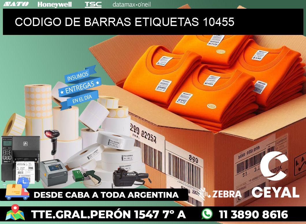 CODIGO DE BARRAS ETIQUETAS 10455