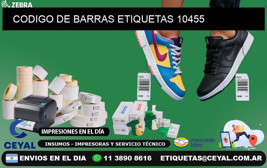 CODIGO DE BARRAS ETIQUETAS 10455