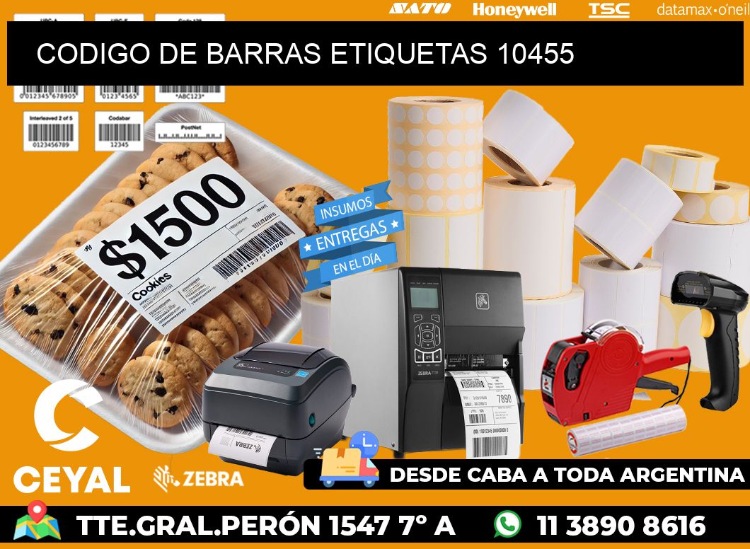 CODIGO DE BARRAS ETIQUETAS 10455