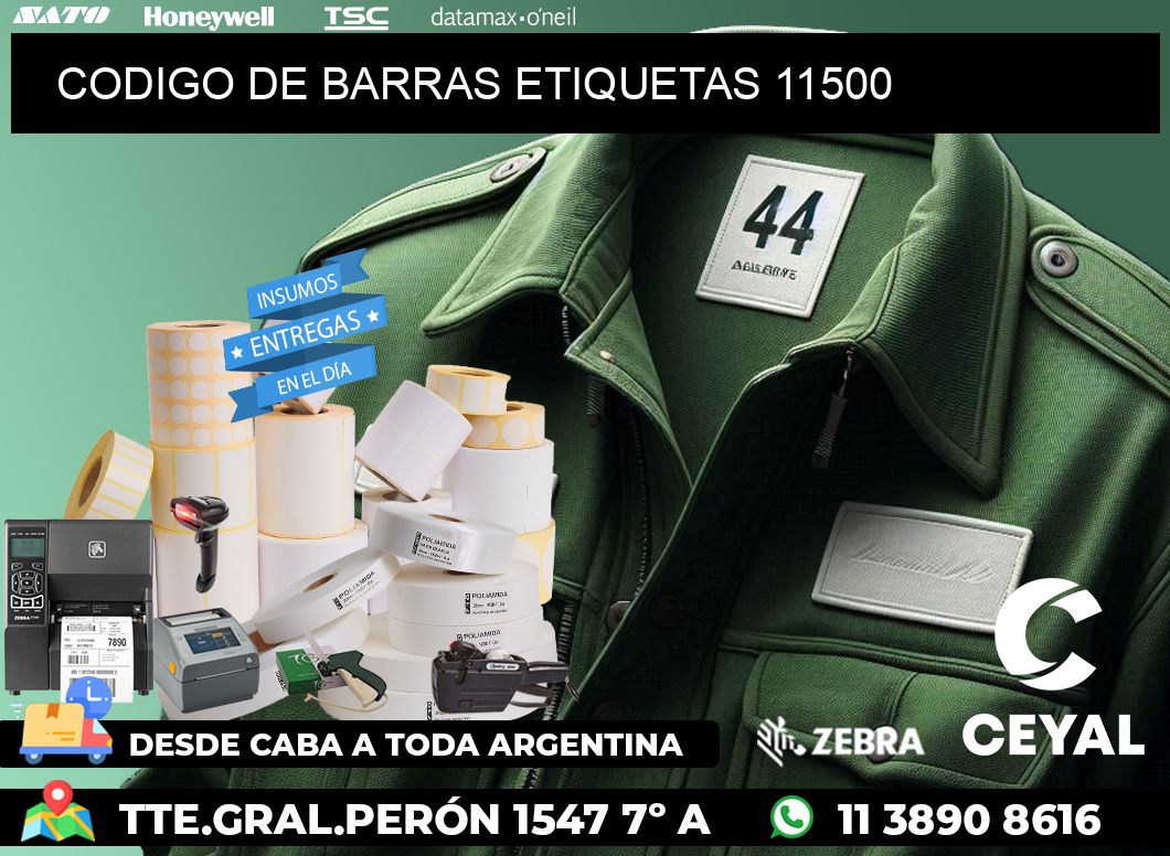 CODIGO DE BARRAS ETIQUETAS 11500