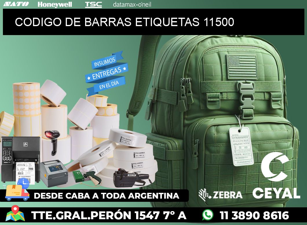 CODIGO DE BARRAS ETIQUETAS 11500