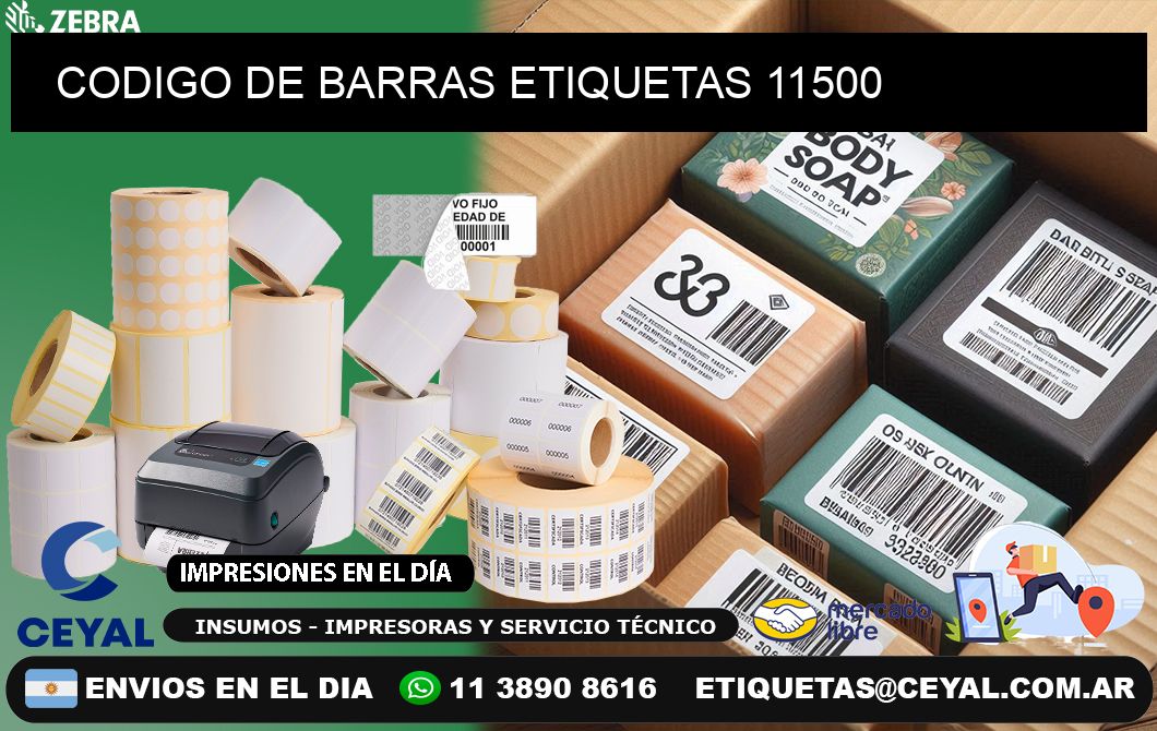 CODIGO DE BARRAS ETIQUETAS 11500