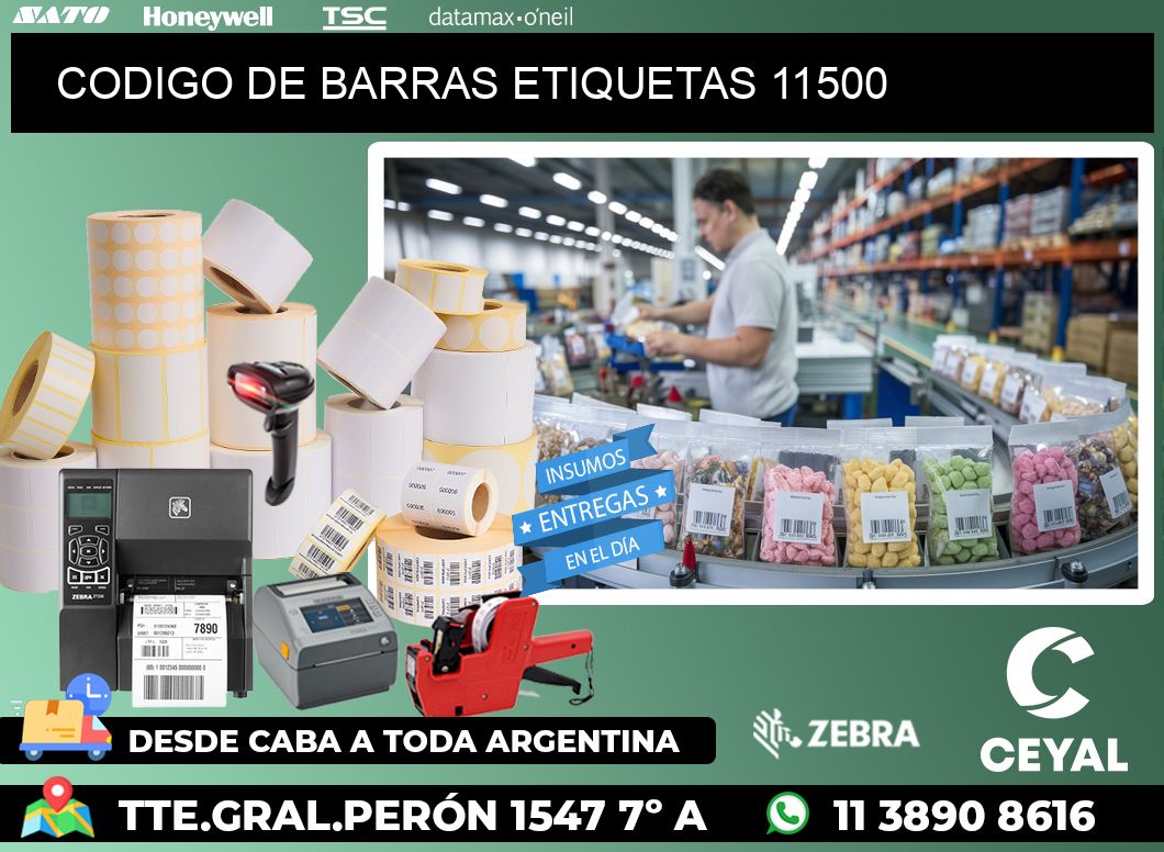 CODIGO DE BARRAS ETIQUETAS 11500