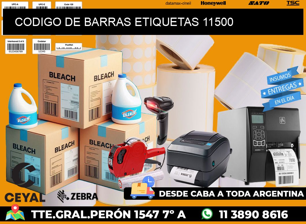 CODIGO DE BARRAS ETIQUETAS 11500