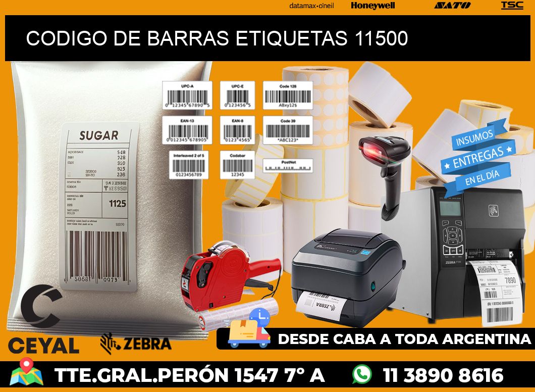 CODIGO DE BARRAS ETIQUETAS 11500