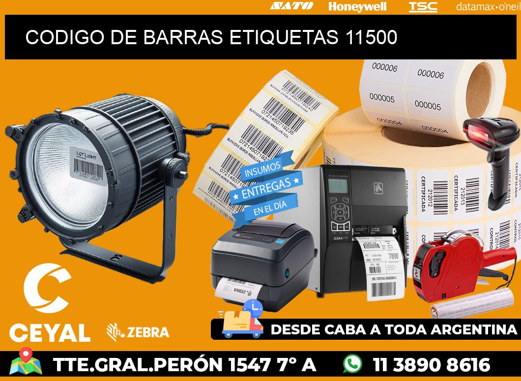 CODIGO DE BARRAS ETIQUETAS 11500