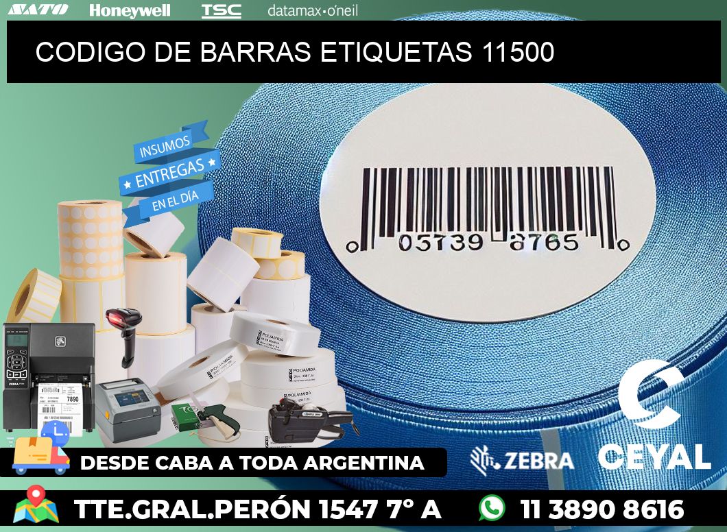 CODIGO DE BARRAS ETIQUETAS 11500