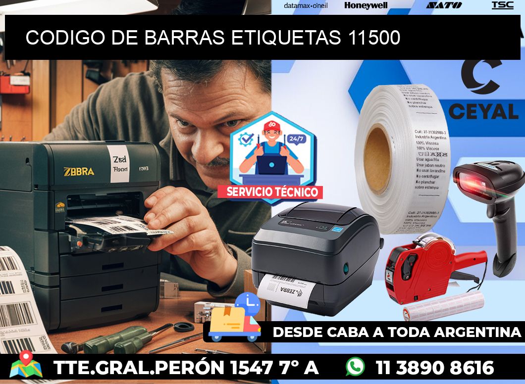 CODIGO DE BARRAS ETIQUETAS 11500