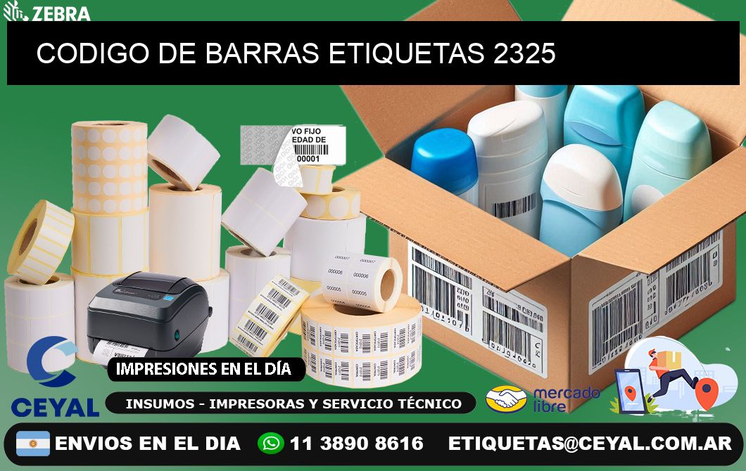 CODIGO DE BARRAS ETIQUETAS 2325