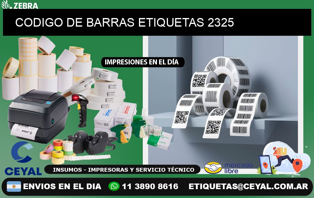 CODIGO DE BARRAS ETIQUETAS 2325