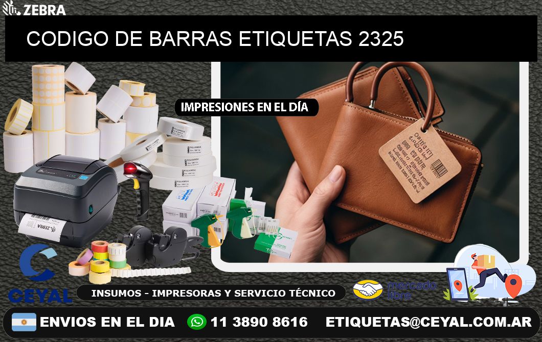 CODIGO DE BARRAS ETIQUETAS 2325