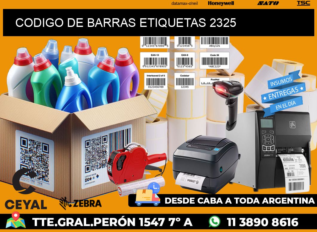 CODIGO DE BARRAS ETIQUETAS 2325