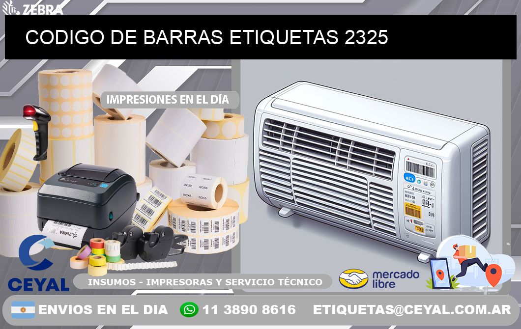 CODIGO DE BARRAS ETIQUETAS 2325