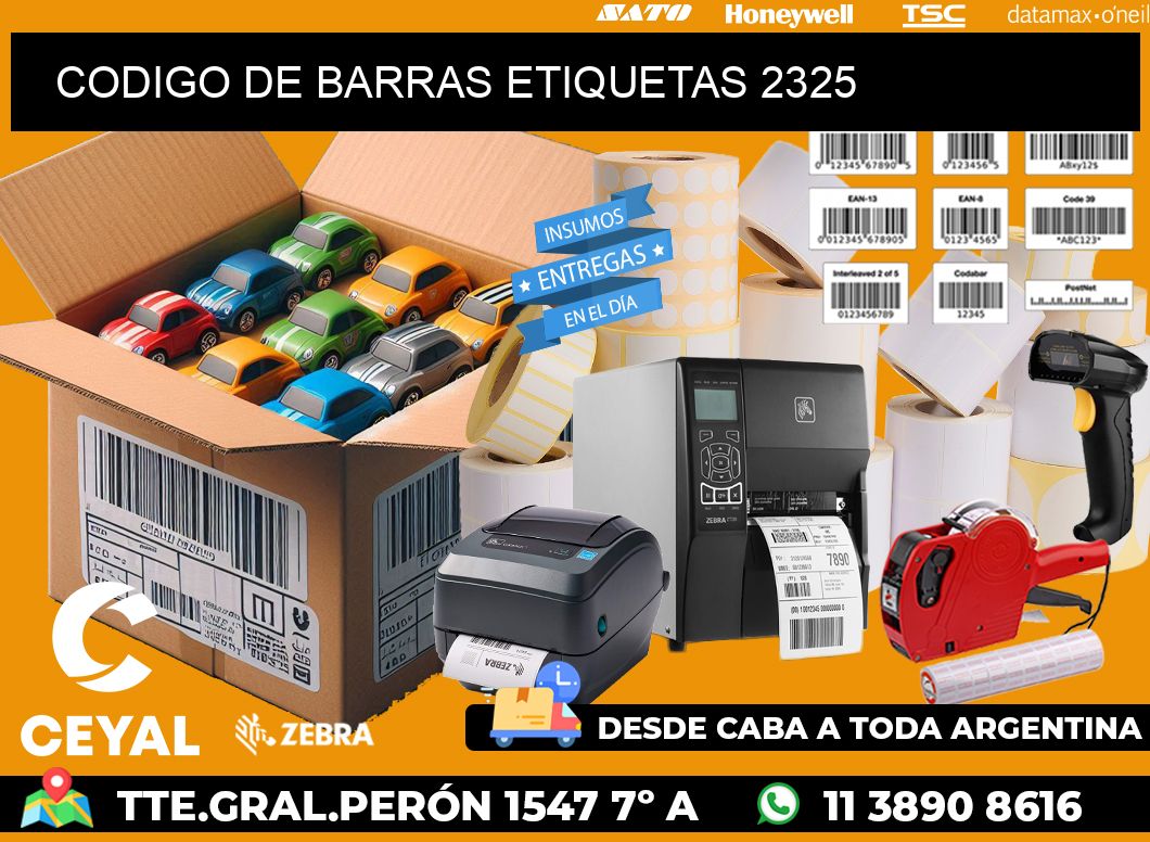 CODIGO DE BARRAS ETIQUETAS 2325