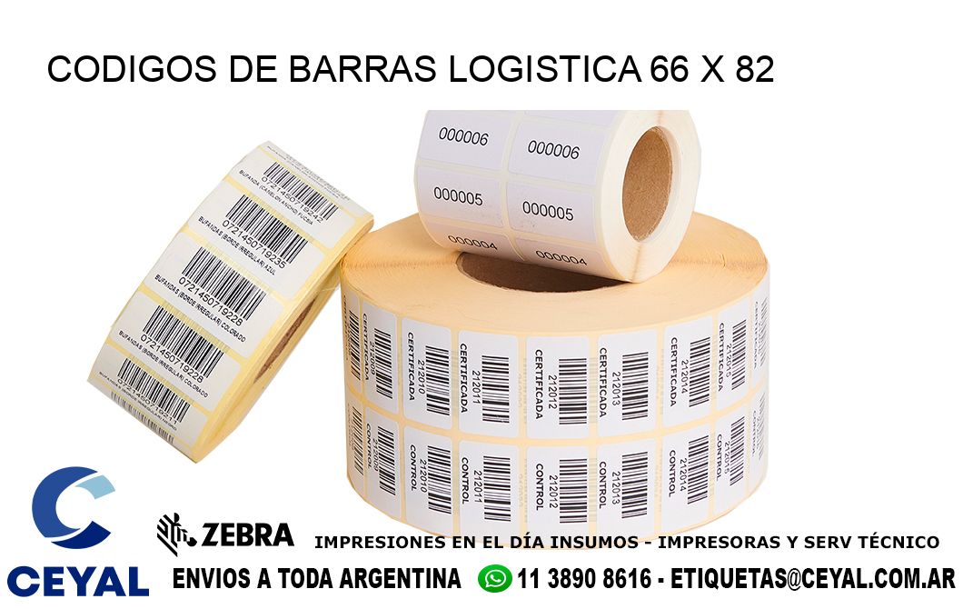CODIGOS DE BARRAS LOGISTICA 66 x 82