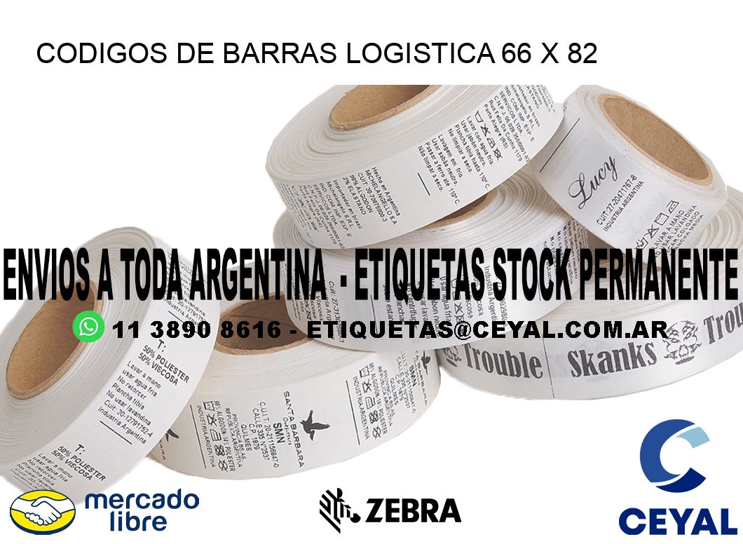 CODIGOS DE BARRAS LOGISTICA 66 x 82