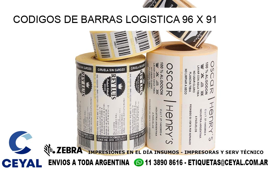 CODIGOS DE BARRAS LOGISTICA 96 x 91