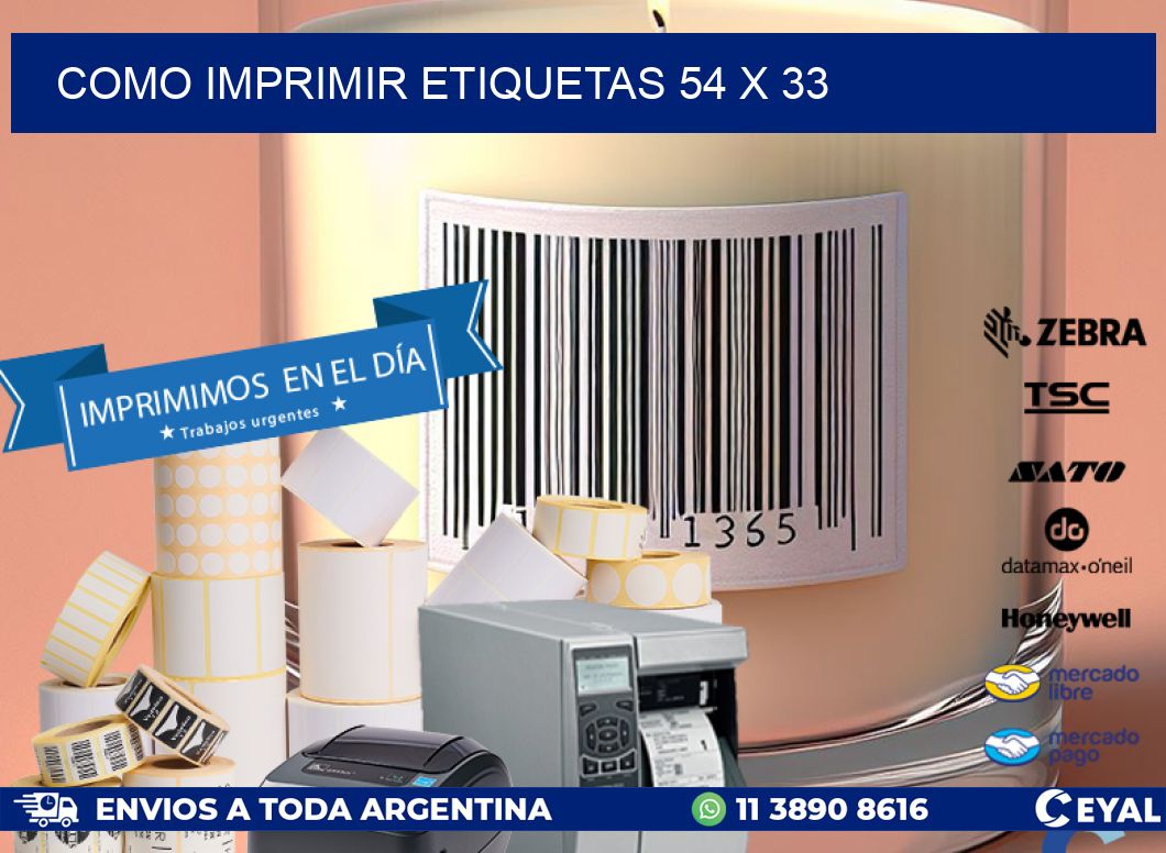 COMO IMPRIMIR ETIQUETAS 54 x 33