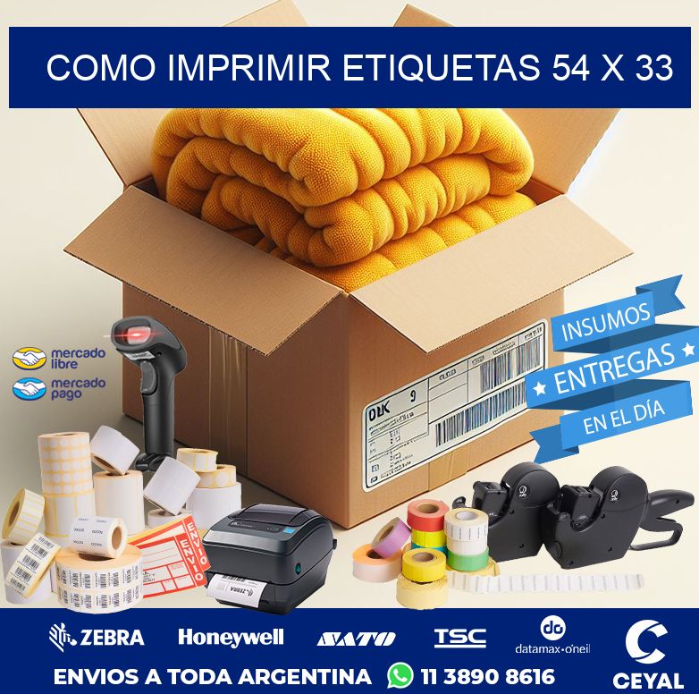 COMO IMPRIMIR ETIQUETAS 54 x 33