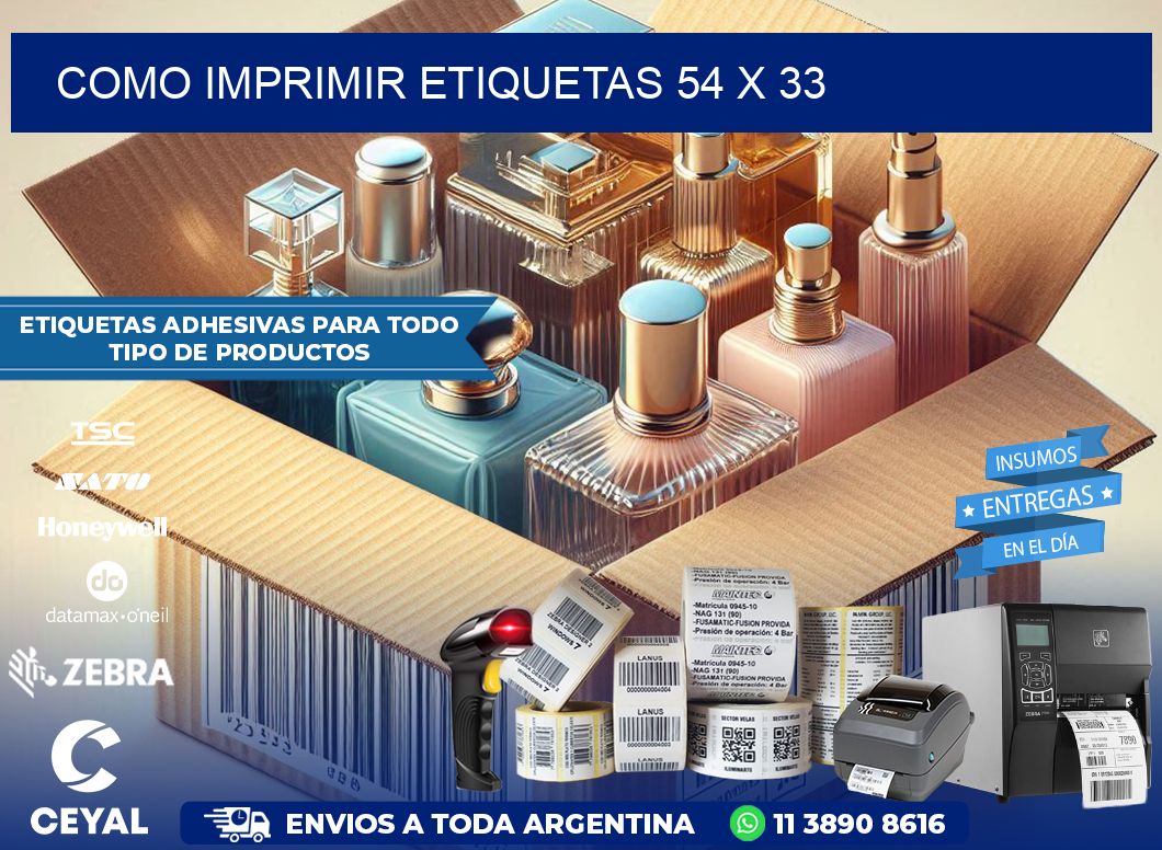COMO IMPRIMIR ETIQUETAS 54 x 33
