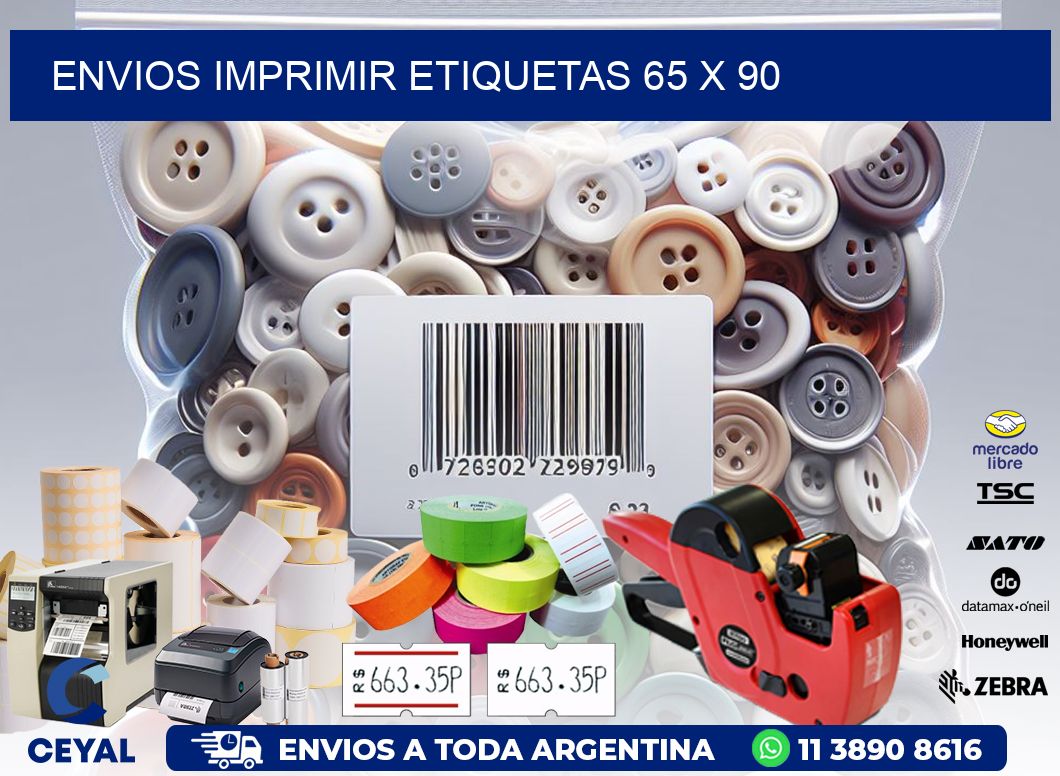 ENVIOS IMPRIMIR ETIQUETAS 65 x 90