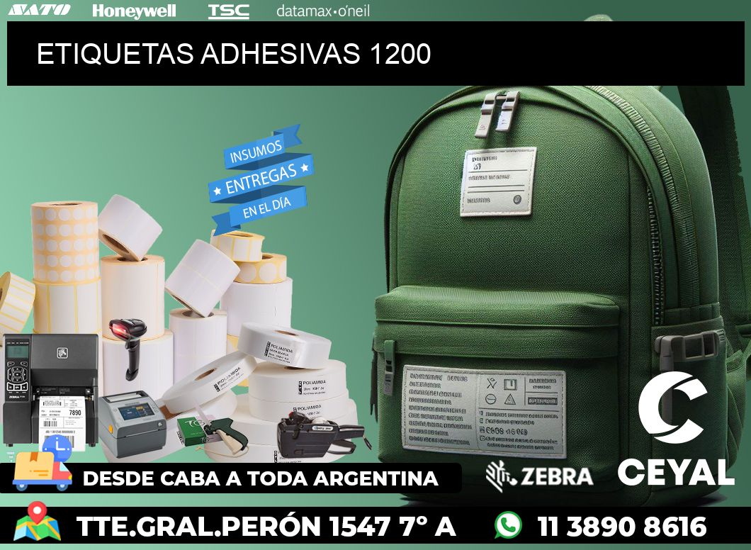 ETIQUETAS ADHESIVAS 1200