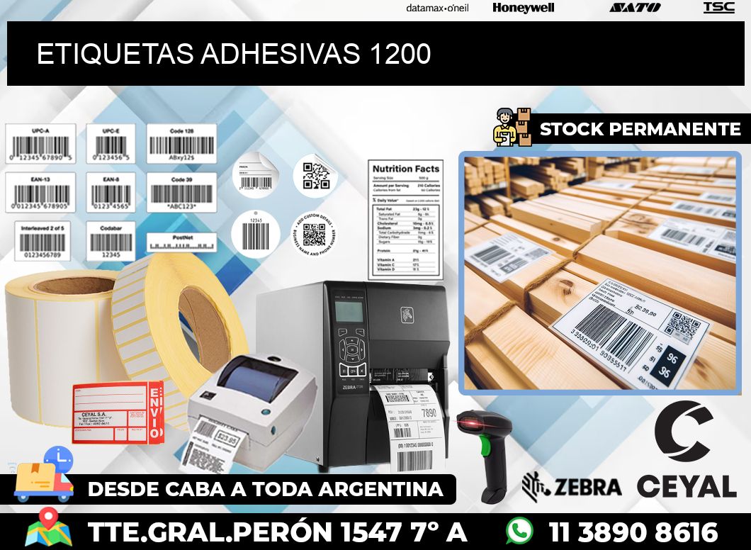 ETIQUETAS ADHESIVAS 1200