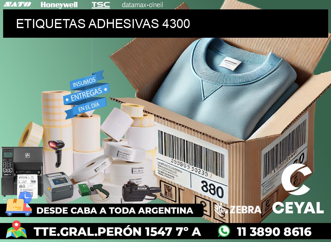 ETIQUETAS ADHESIVAS 4300