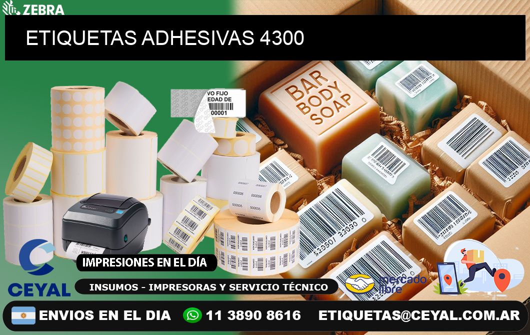 ETIQUETAS ADHESIVAS 4300
