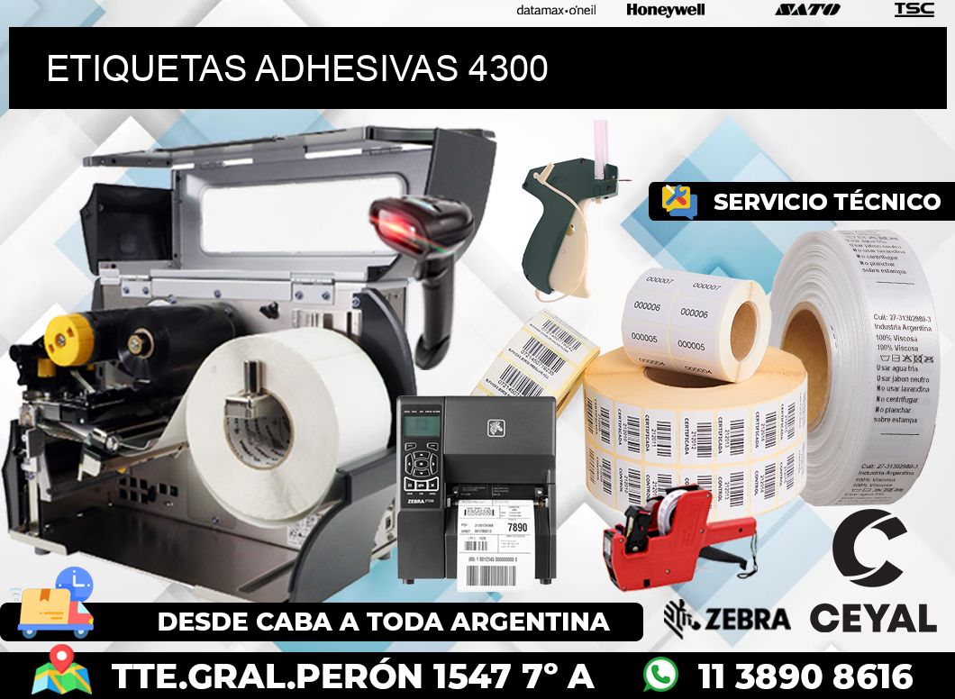 ETIQUETAS ADHESIVAS 4300