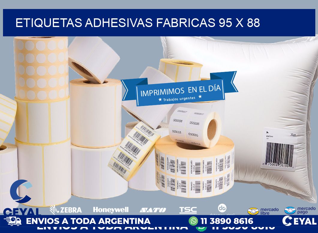 ETIQUETAS ADHESIVAS FABRICAS 95 x 88