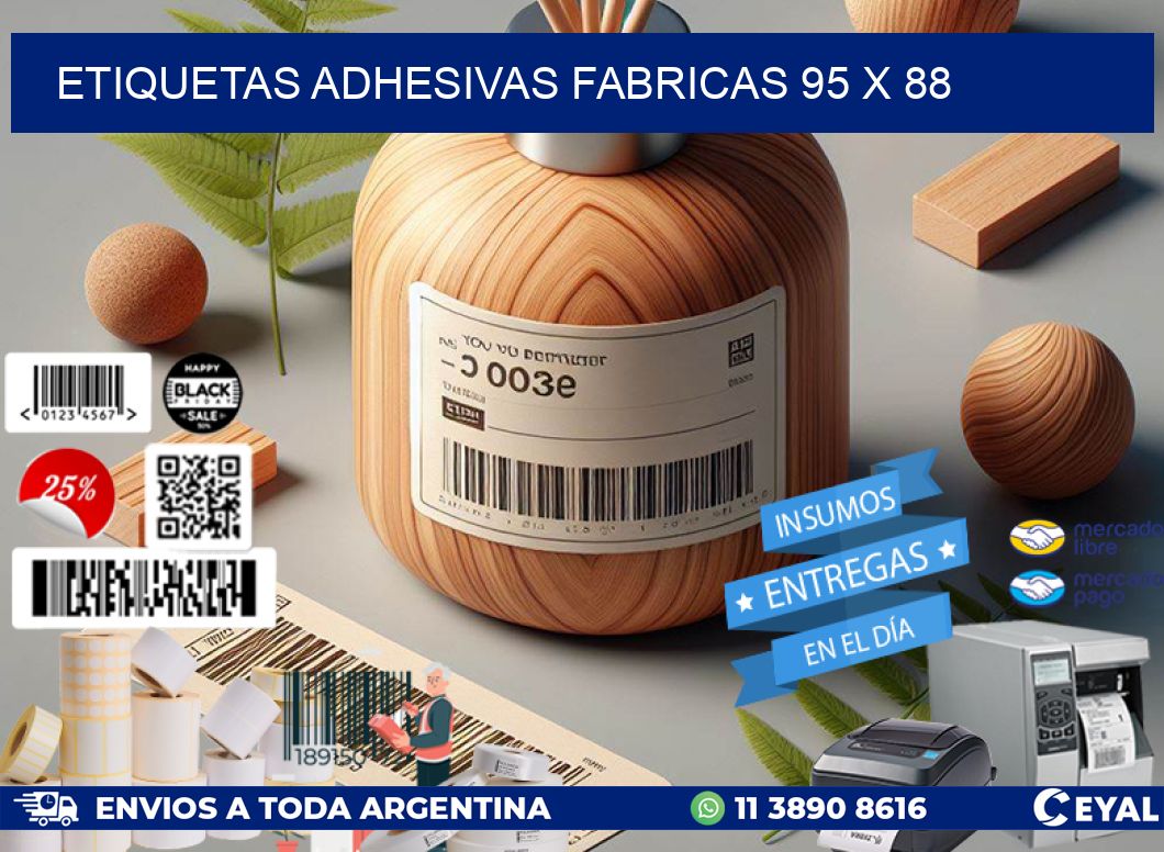 ETIQUETAS ADHESIVAS FABRICAS 95 x 88