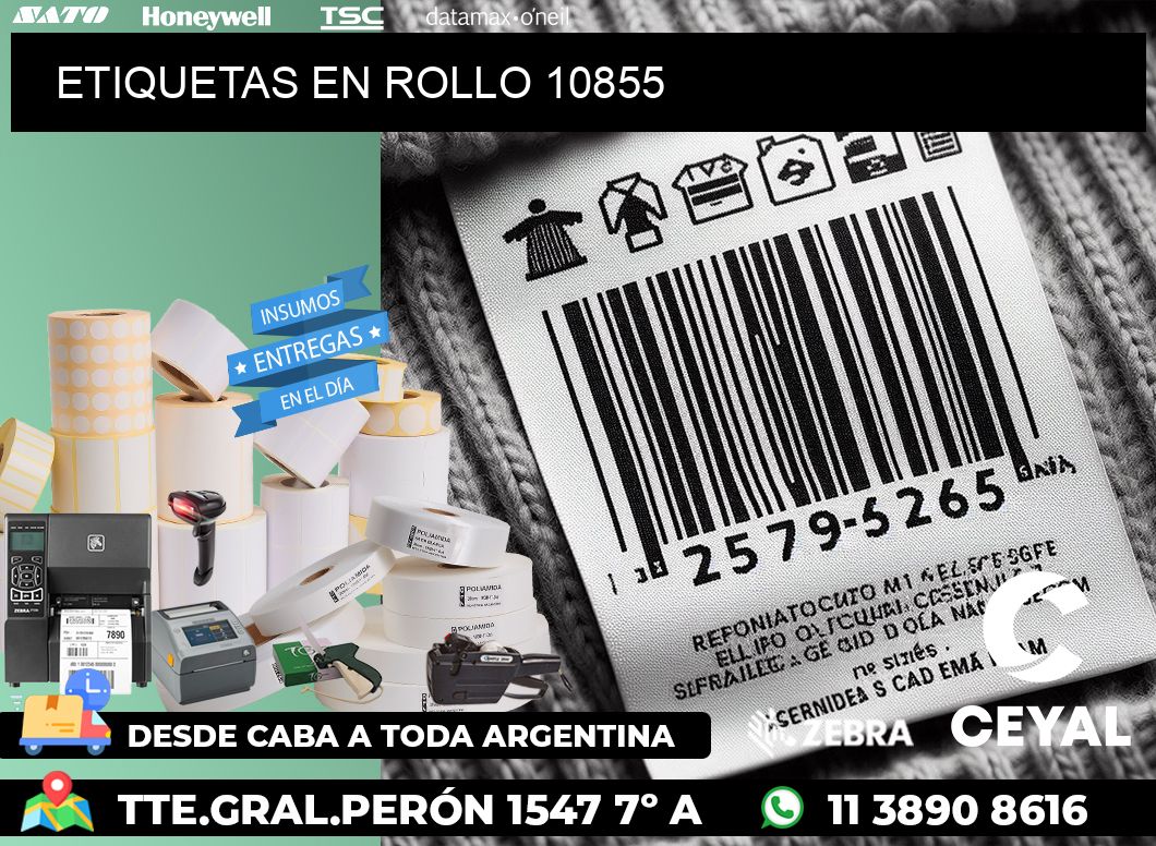 ETIQUETAS EN ROLLO 10855