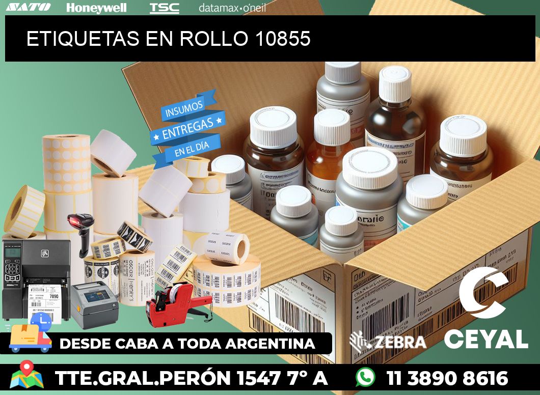 ETIQUETAS EN ROLLO 10855
