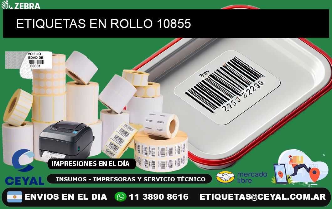 ETIQUETAS EN ROLLO 10855
