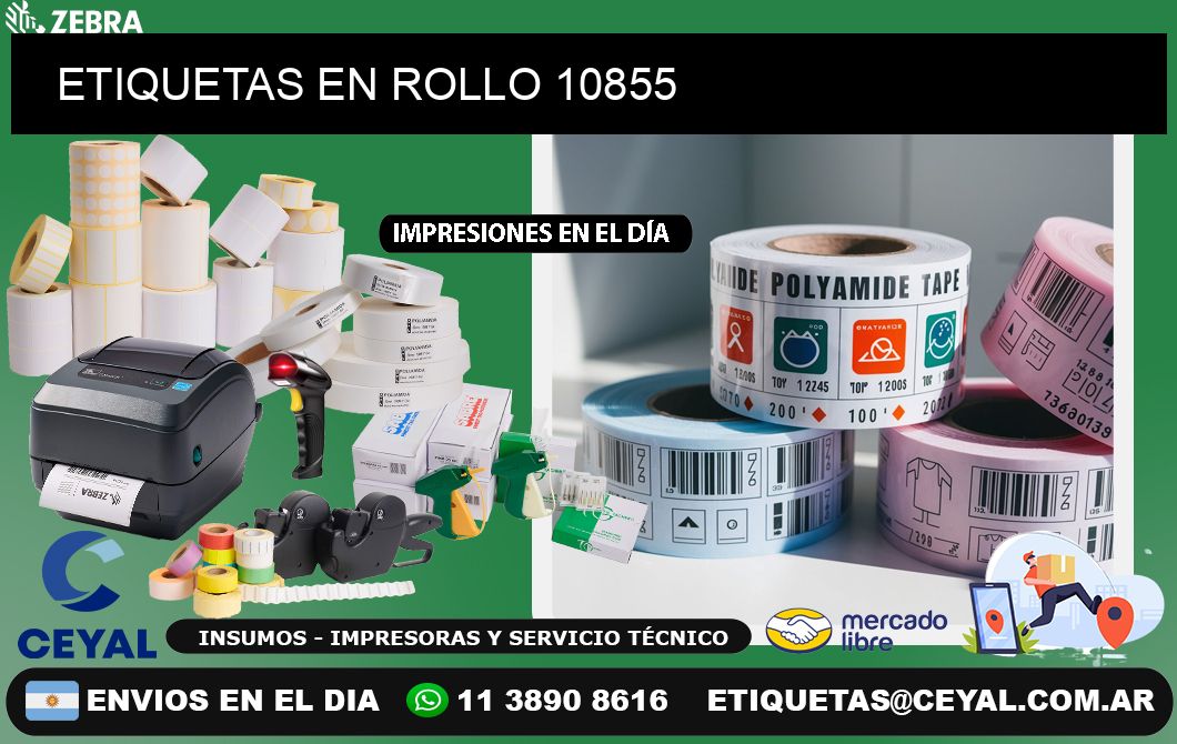 ETIQUETAS EN ROLLO 10855