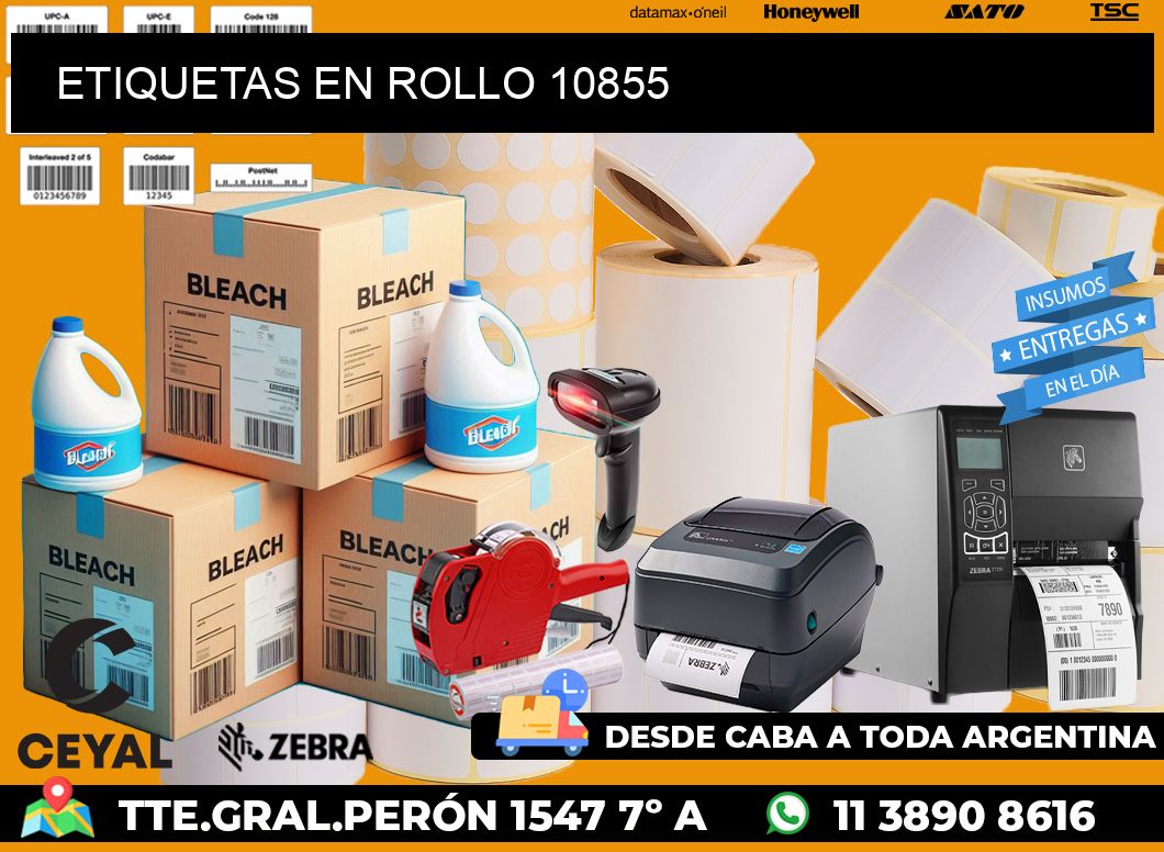 ETIQUETAS EN ROLLO 10855