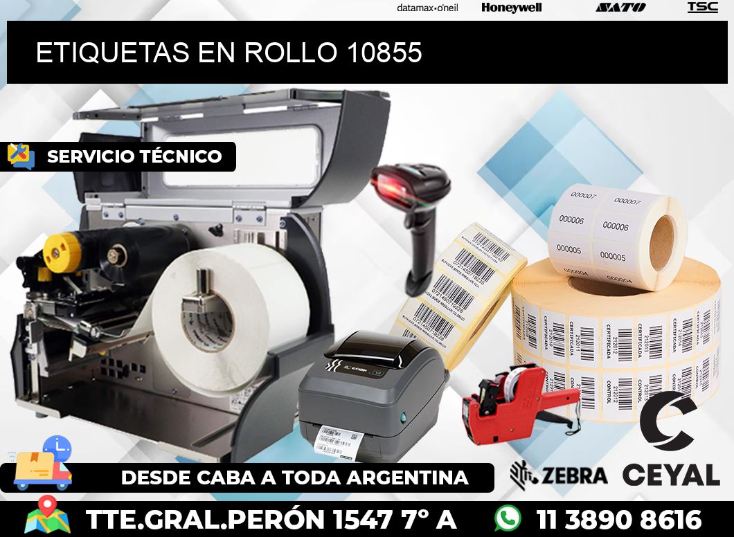 ETIQUETAS EN ROLLO 10855