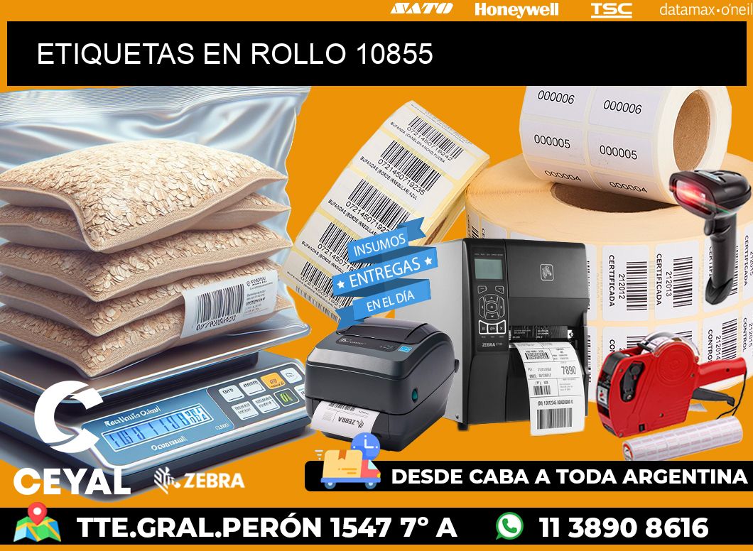 ETIQUETAS EN ROLLO 10855