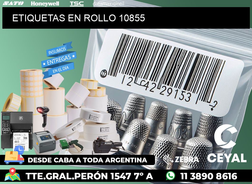 ETIQUETAS EN ROLLO 10855