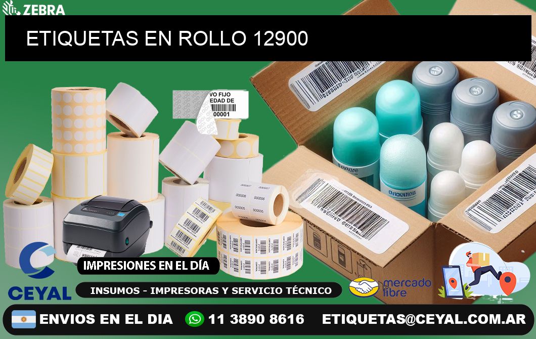 ETIQUETAS EN ROLLO 12900