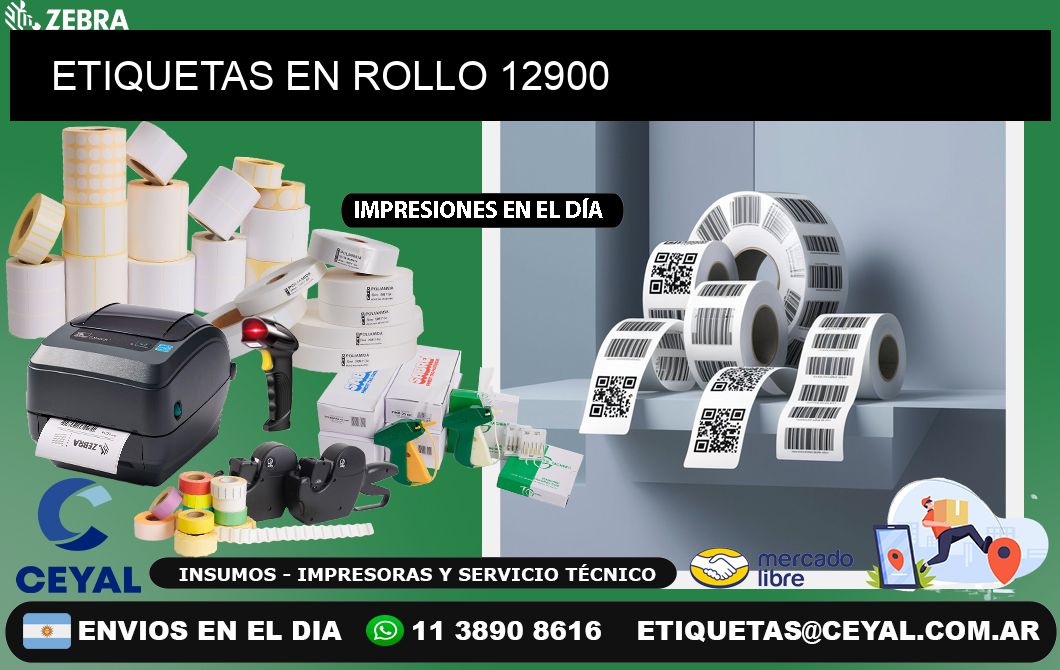 ETIQUETAS EN ROLLO 12900