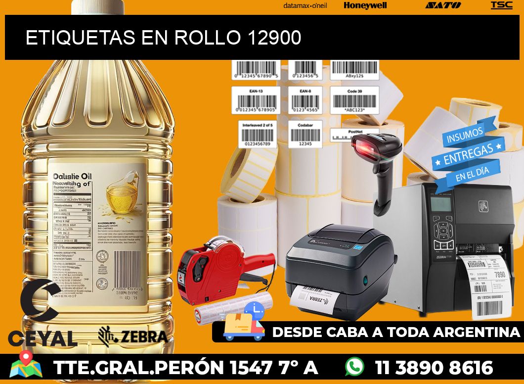 ETIQUETAS EN ROLLO 12900