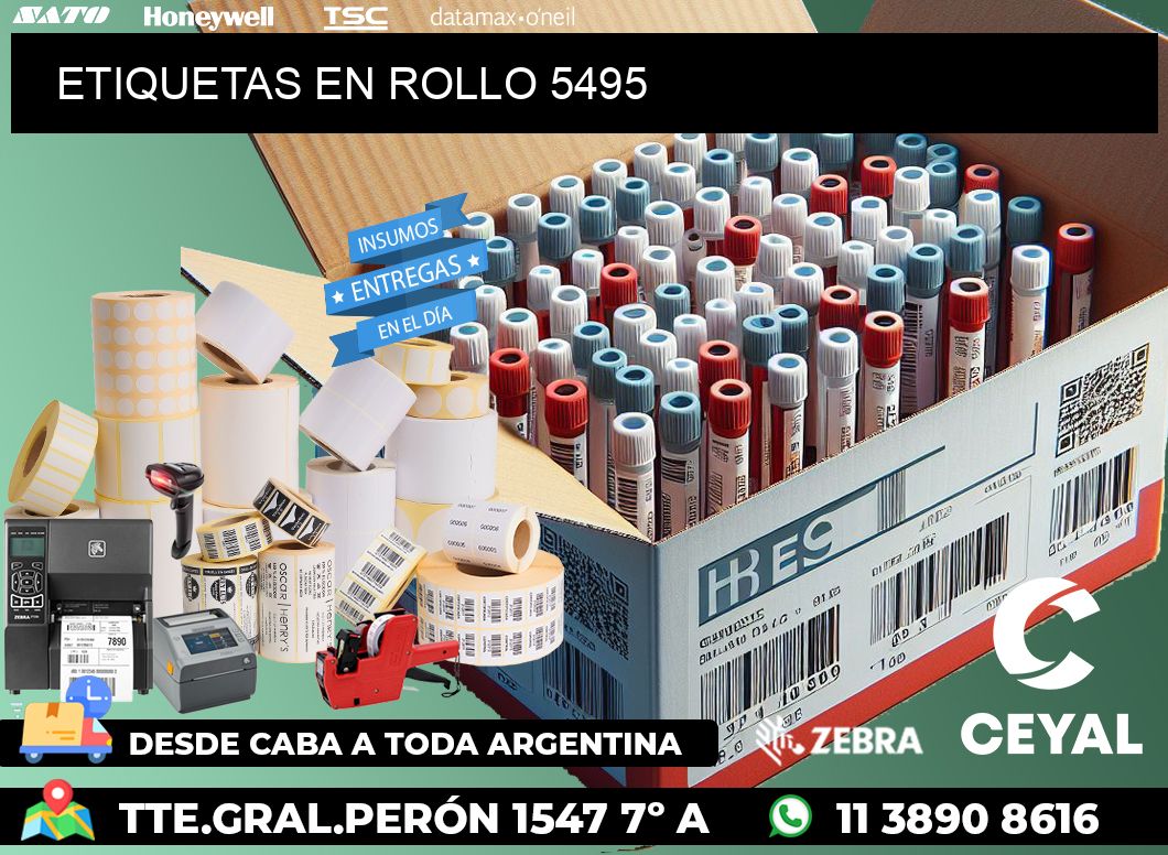 ETIQUETAS EN ROLLO 5495