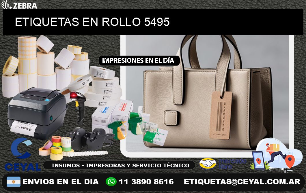 ETIQUETAS EN ROLLO 5495