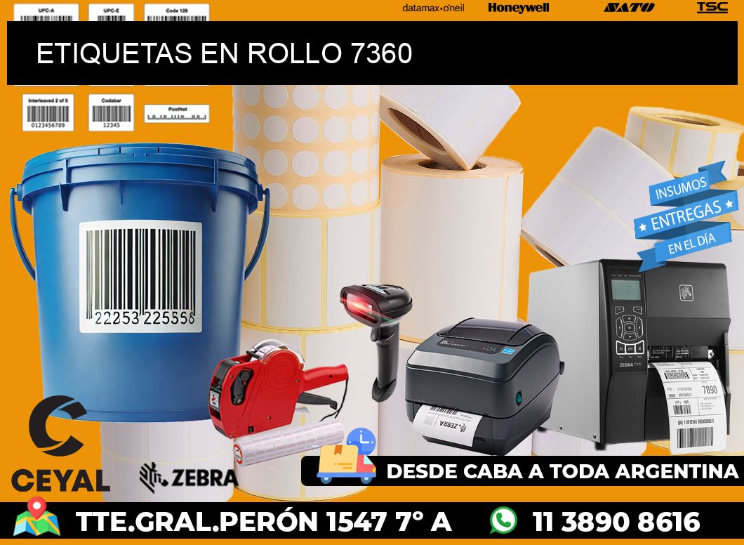 ETIQUETAS EN ROLLO 7360